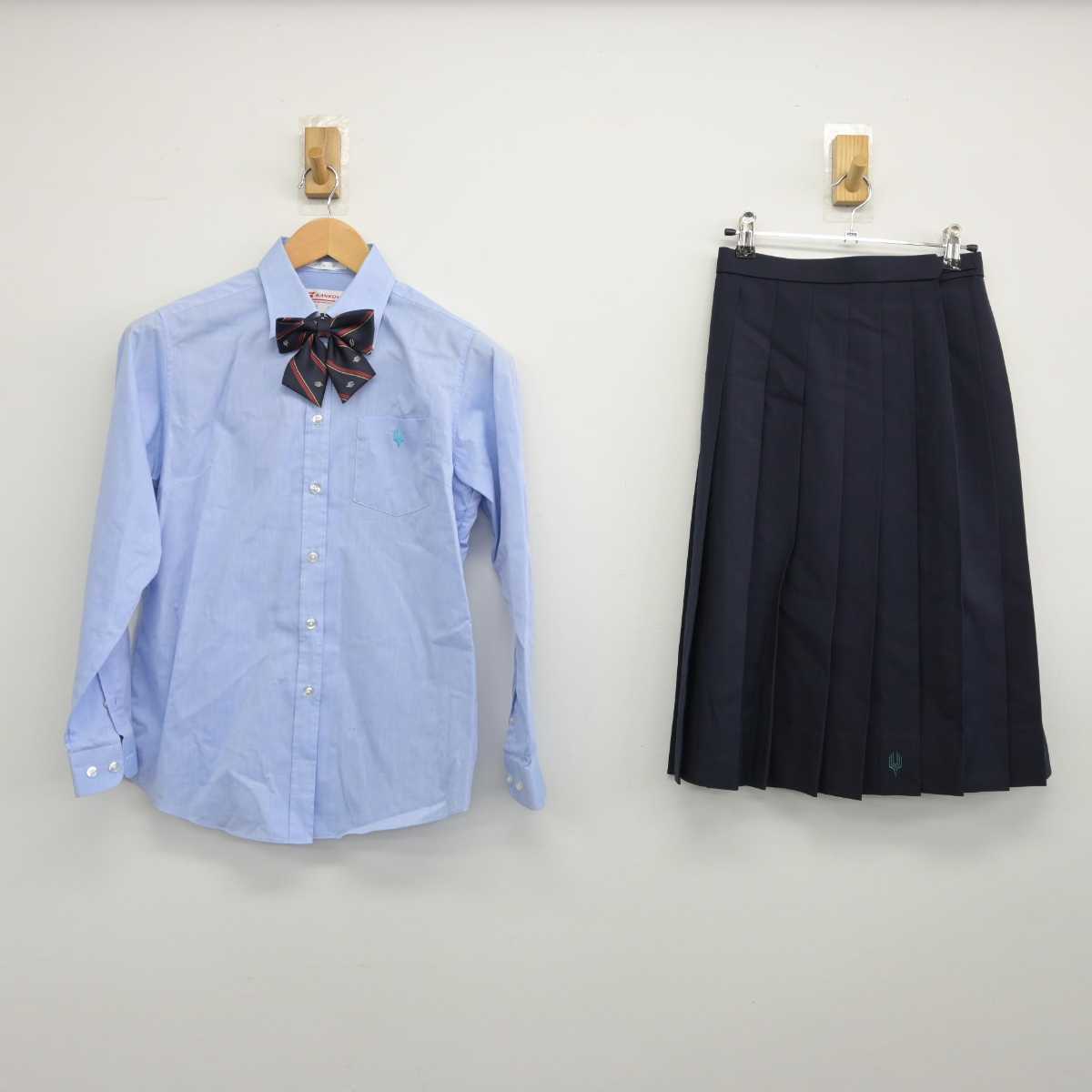 【中古】大阪府 大阪学芸高等学校附属中学校 女子制服 5点（ブレザー・シャツ・ニット・スカート）sf032606