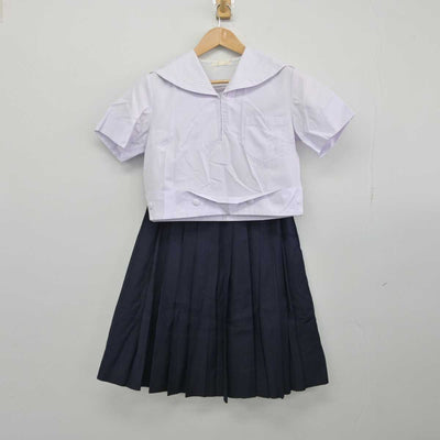 【中古】大阪府 樟蔭中学校・高等学校 女子制服 2点（セーラー服・スカート）sf032637