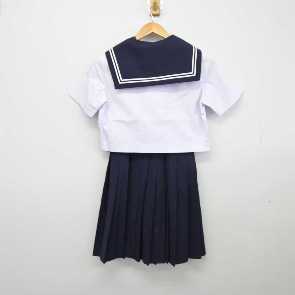 【中古】愛知県 二川中学校 女子制服 3点（セーラー服・スカート）sf032641