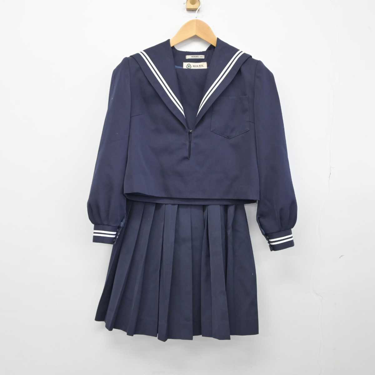 【中古】愛知県 二川中学校 女子制服 2点（セーラー服・スカート）sf032642