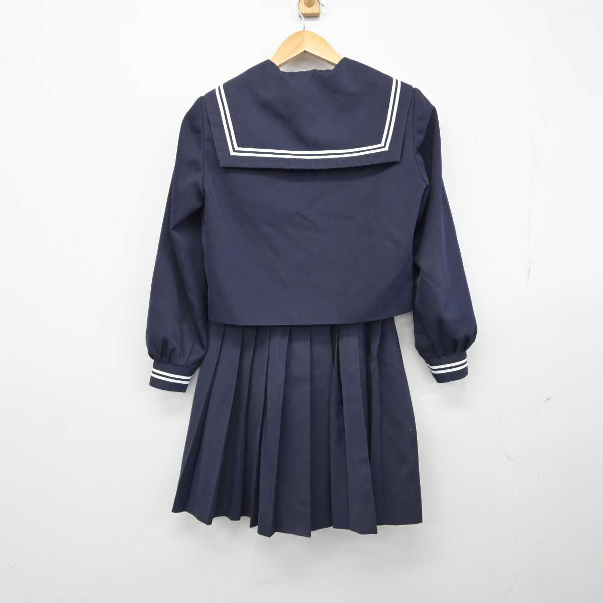 【中古】愛知県 二川中学校 女子制服 2点（セーラー服・スカート）sf032642