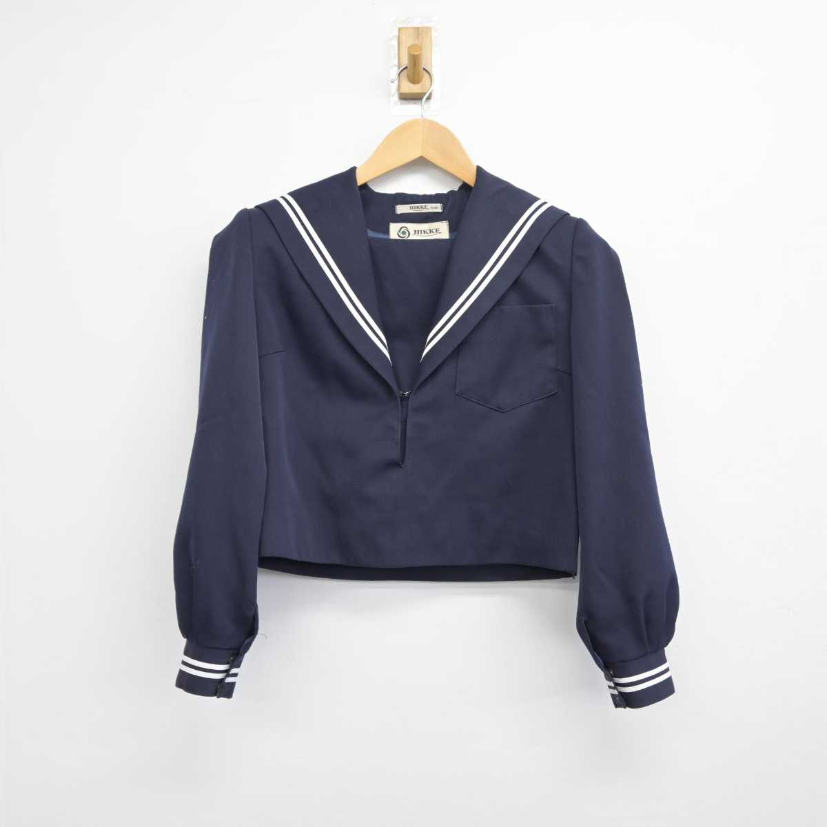 【中古】愛知県 二川中学校 女子制服 2点（セーラー服・スカート）sf032642