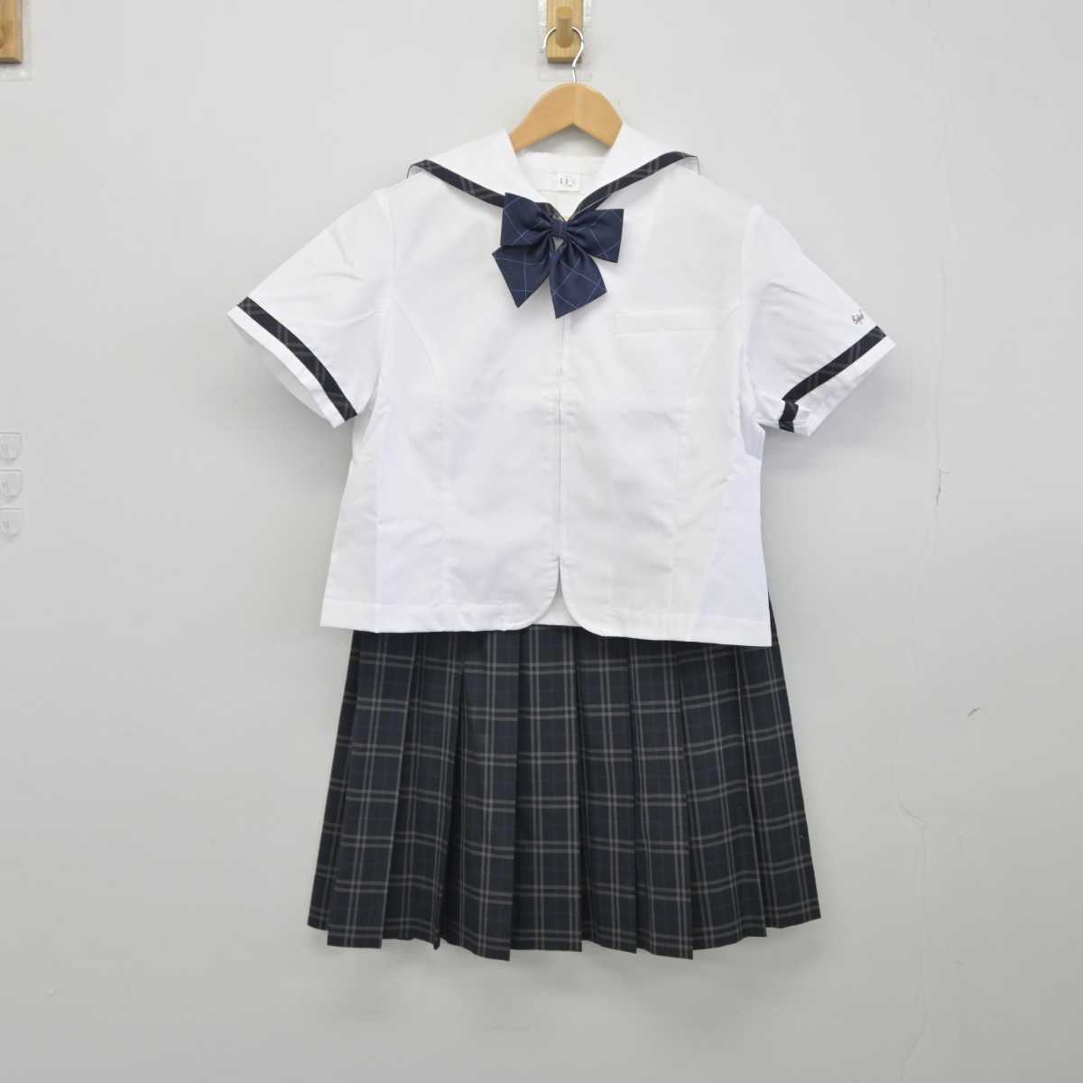 【中古】愛知県 星城高等学校 女子制服 4点（セーラー服・スカート）sf032650