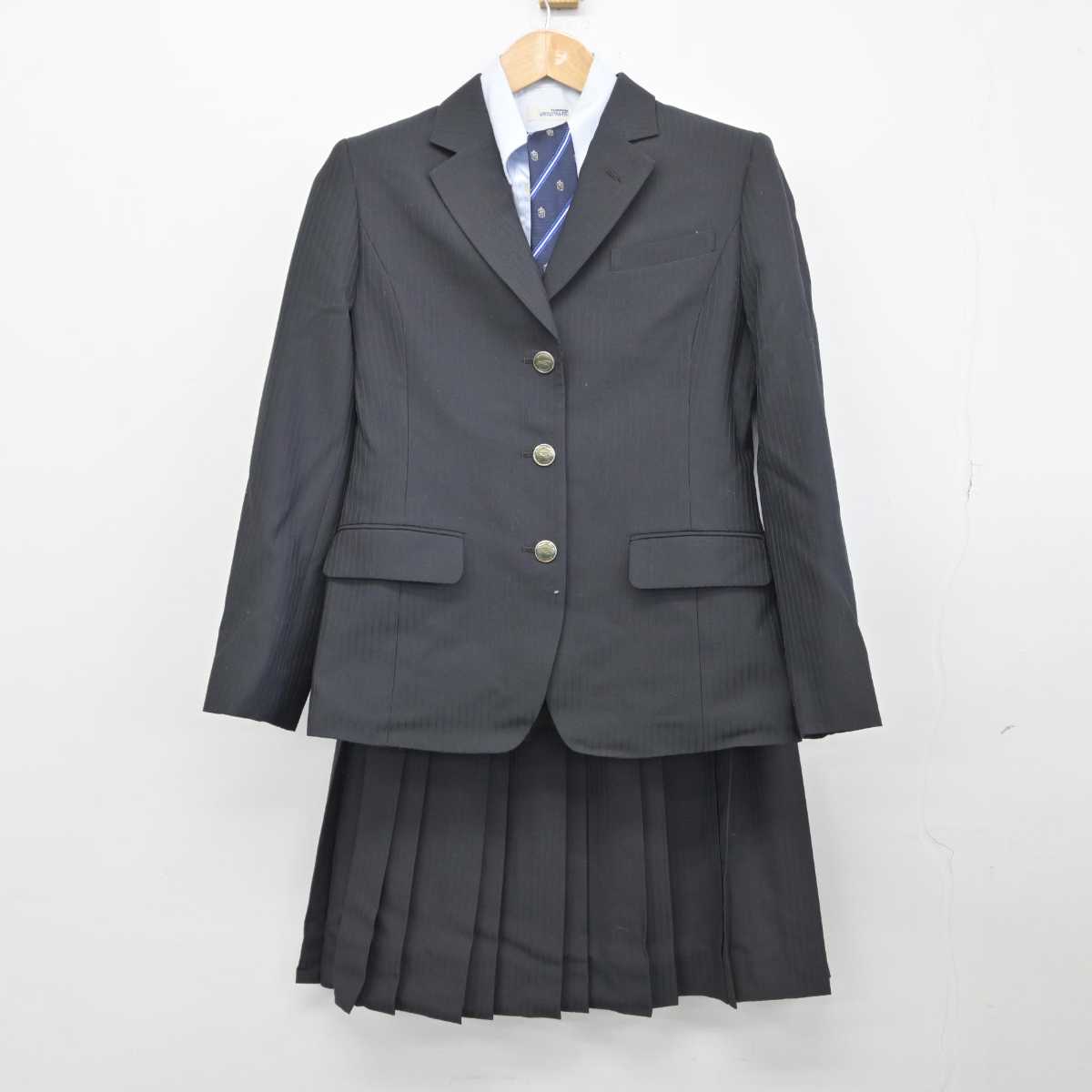 【中古】兵庫県 六甲アイランド高等学校 女子制服 4点（ブレザー・シャツ・スカート）sf032667