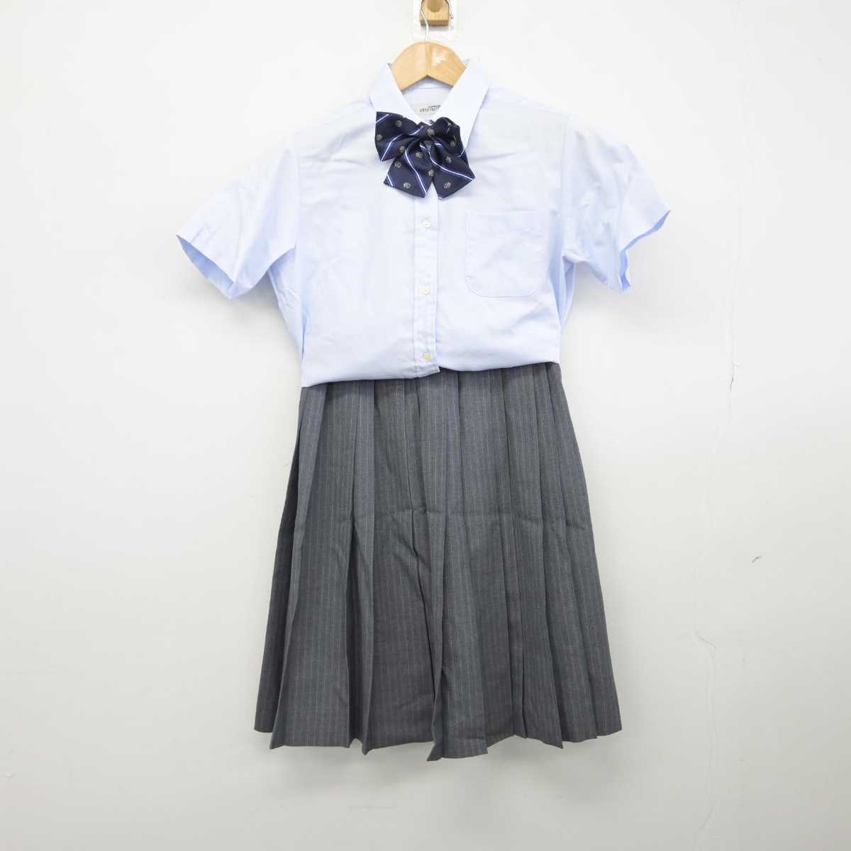 【中古】兵庫県 六甲アイランド高等学校 女子制服 3点（シャツ・スカート）sf032668