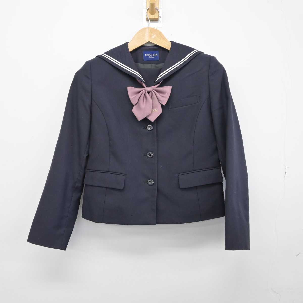 【中古】愛知県 桜花学園高等学校 女子制服 3点（セーラー服・スカート）sf032669