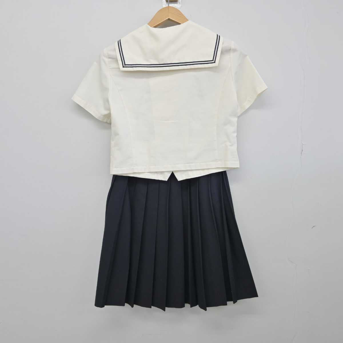 【中古】愛知県 桜花学園高等学校 女子制服 4点（セーラー服・ニットベスト・スカート）sf032670