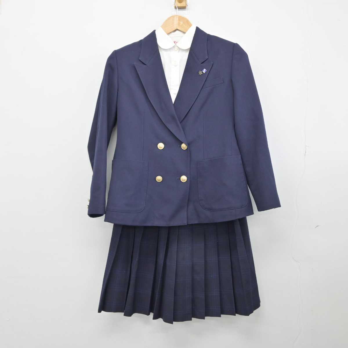 【中古】宮崎県 宮崎農業高等学校 女子制服 5点（ブレザー・シャツ・スカート）sf032674