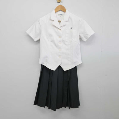 【中古】長崎県 佐世保北高等学校 女子制服 4点（シャツ・スカート）sf032678