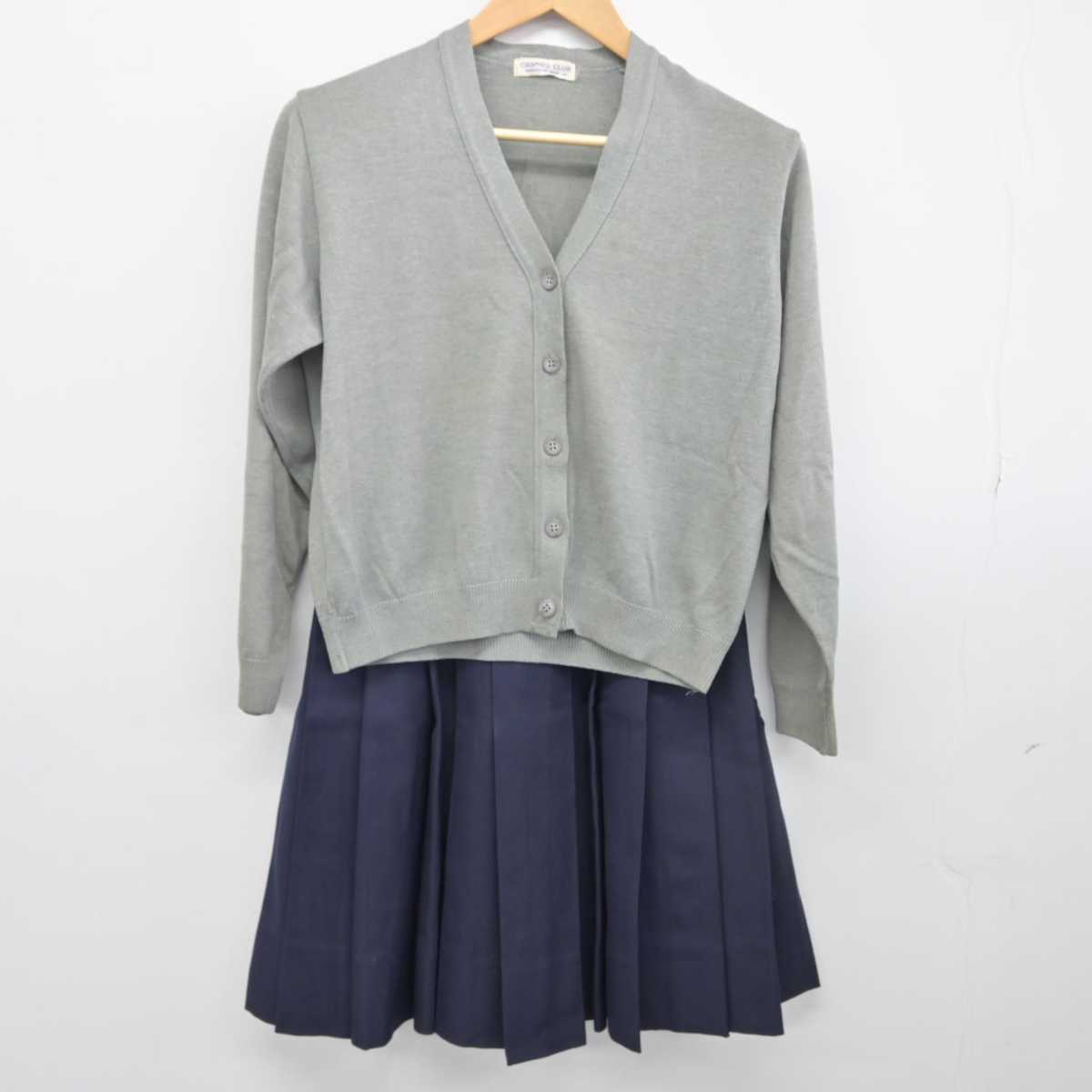 【中古】大阪府 大阪樟蔭女子高等学校 女子制服 2点（ニット・スカート）sf032693