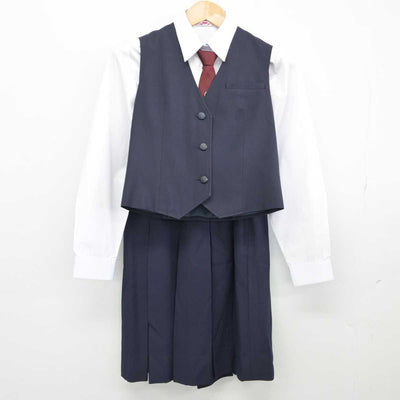 【中古】熊本県 熊本北高等学校 女子制服 6点（ブレザー・シャツ・ベスト・スカート）sf032705