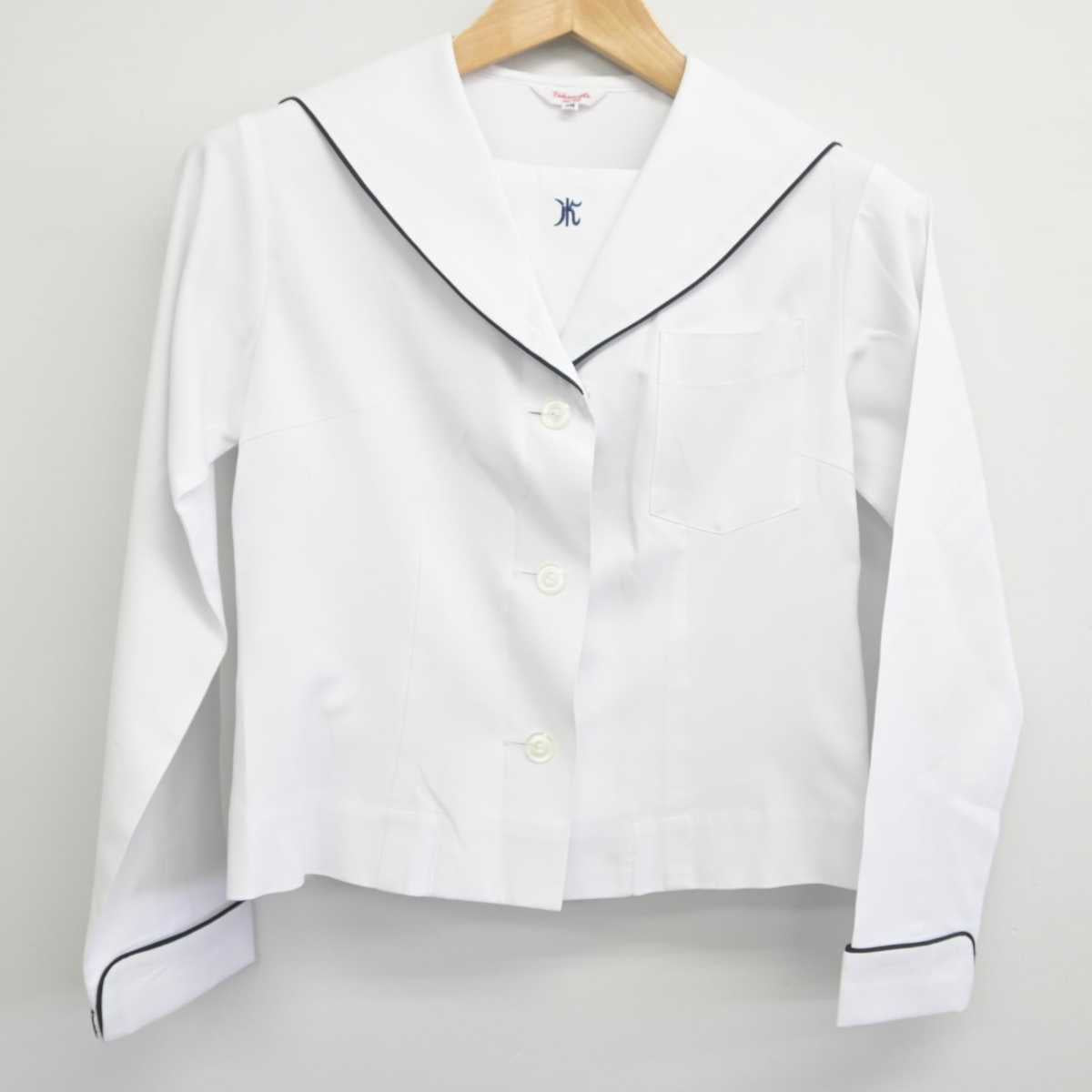 【中古】熊本県 熊本北高等学校 女子制服 2点（セーラー服・スカート）sf032706