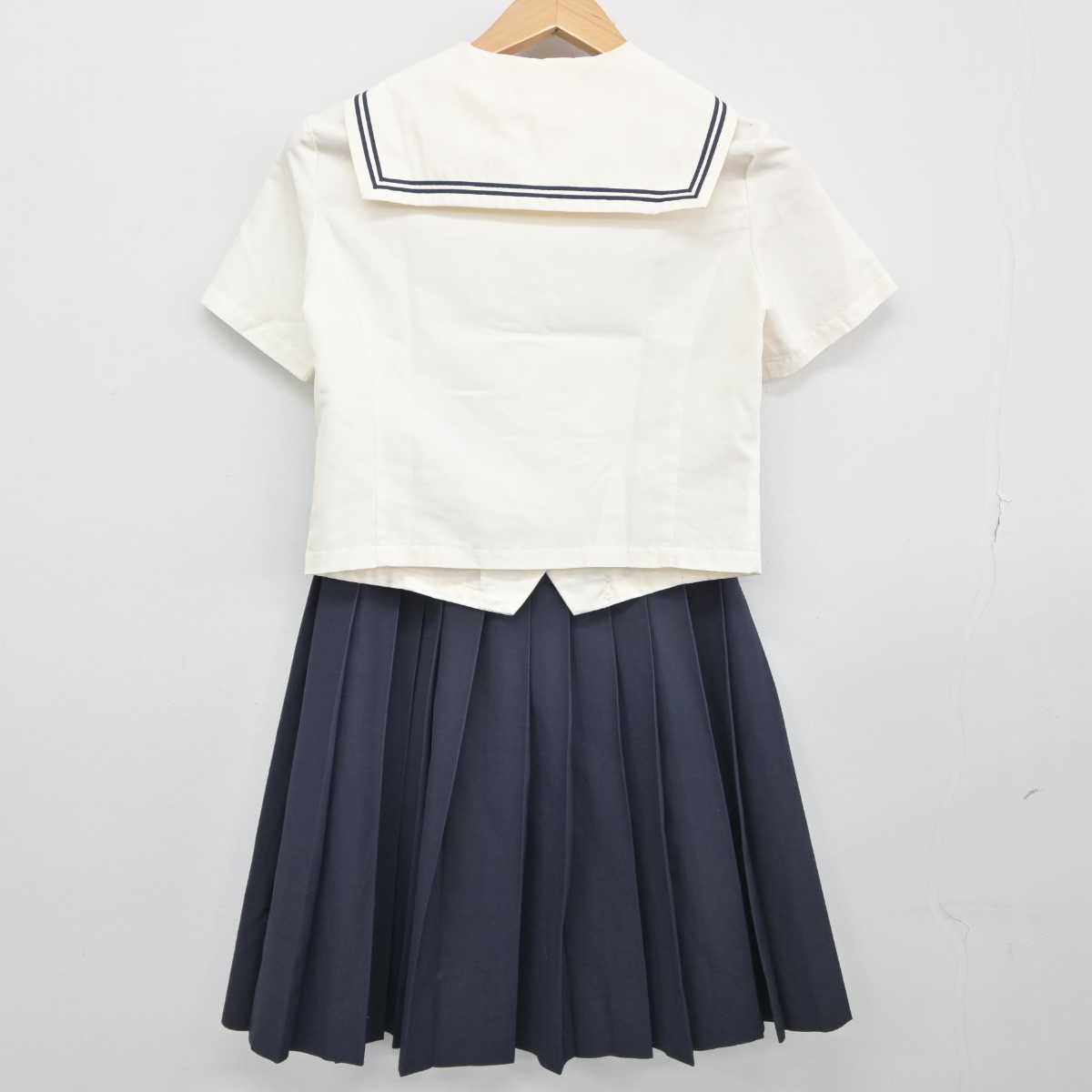 【中古】愛媛県 桜花学園高等学校 女子制服 3点（セーラー服・スカート）sf032712