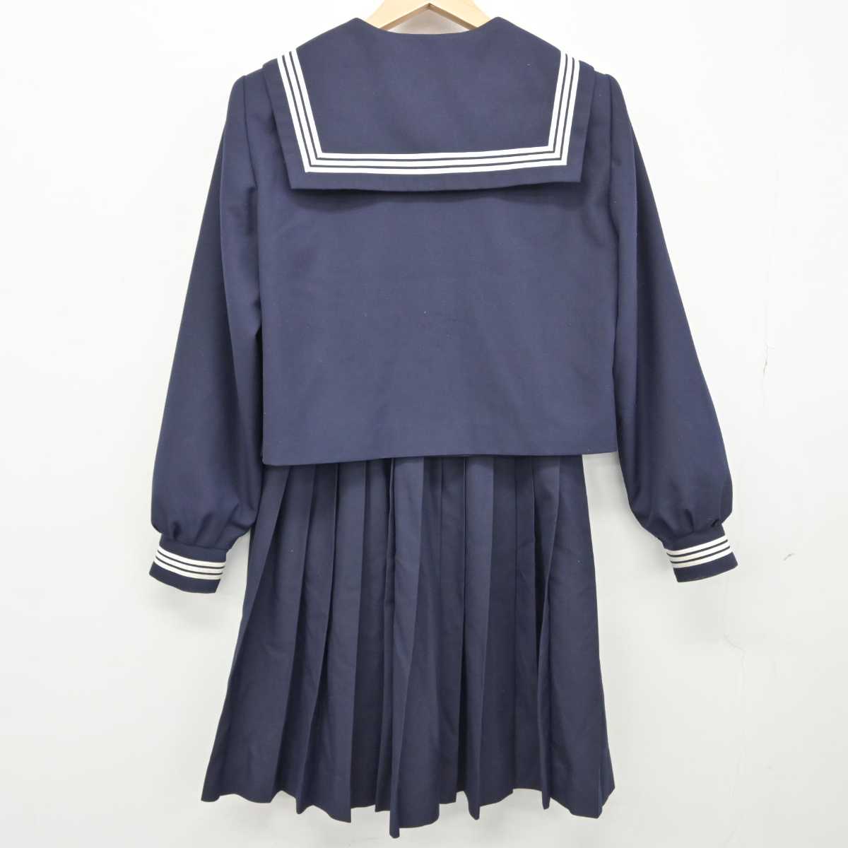 【中古】岐阜県 真正中学校 女子制服 3点（セーラー服・スカート）sf032727