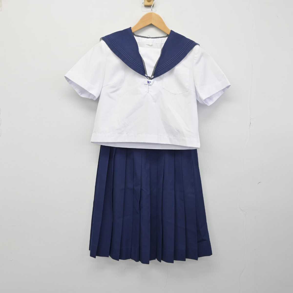 【中古】北海道 滝川西高等学校 女子制服 2点（セーラー服・スカート）sf032742