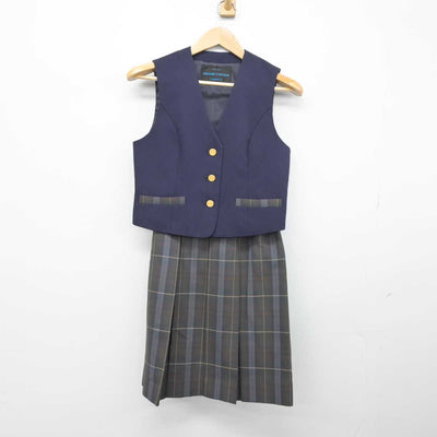 【中古】香川県 高松桜井高等学校 女子制服 4点（ブレザー・ベスト・スカート）sf032771