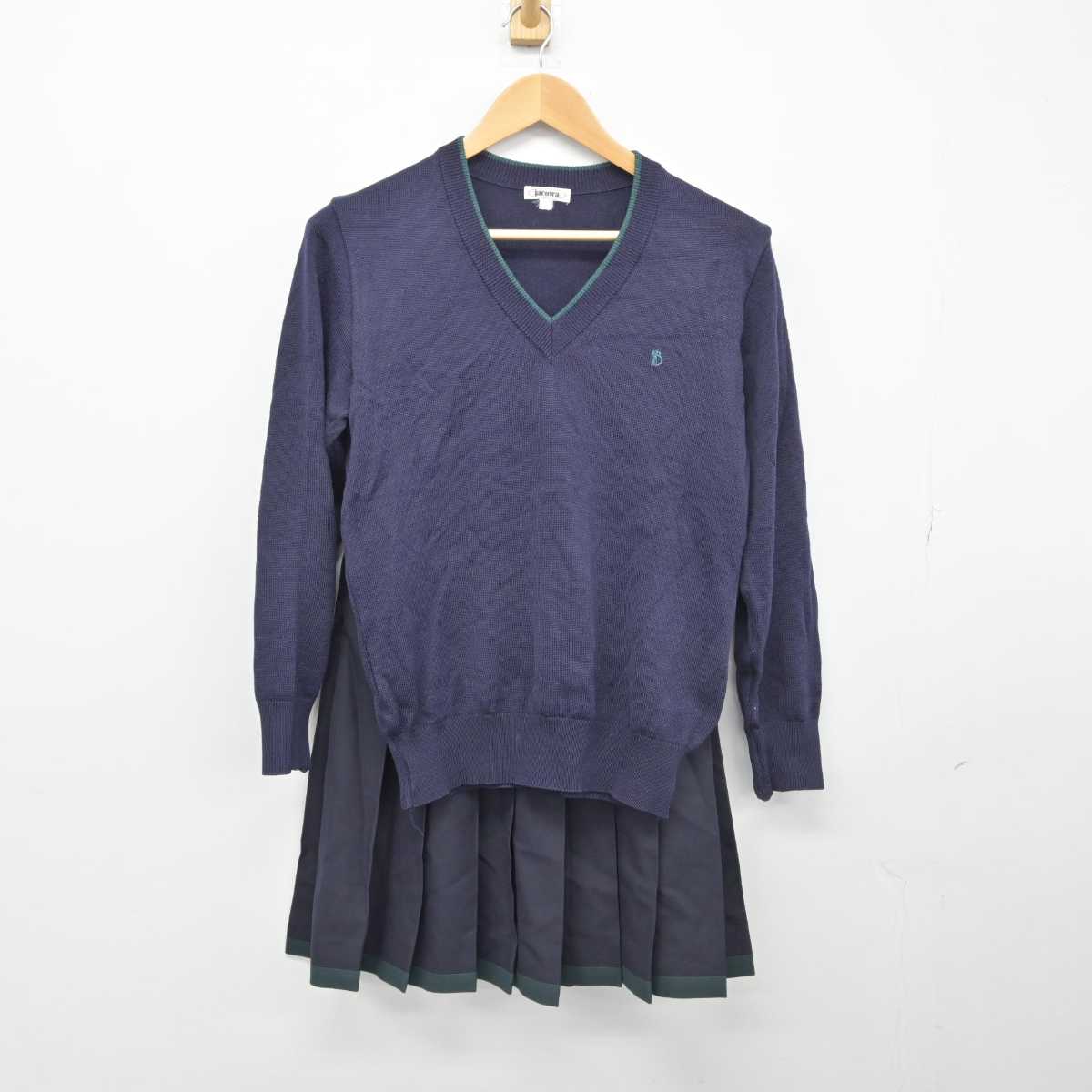 【中古】東京都 文京学院大学女子高等学校 女子制服 3点（ブレザー・ニット・スカート）sf032776