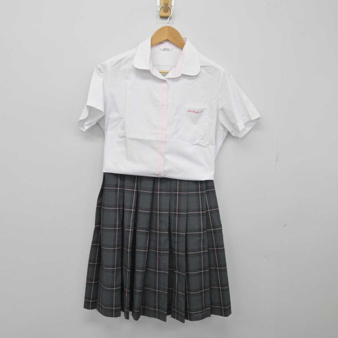 【中古】奈良県 奈良朱雀高等学校 女子制服 2点（シャツ・スカート）sf032785