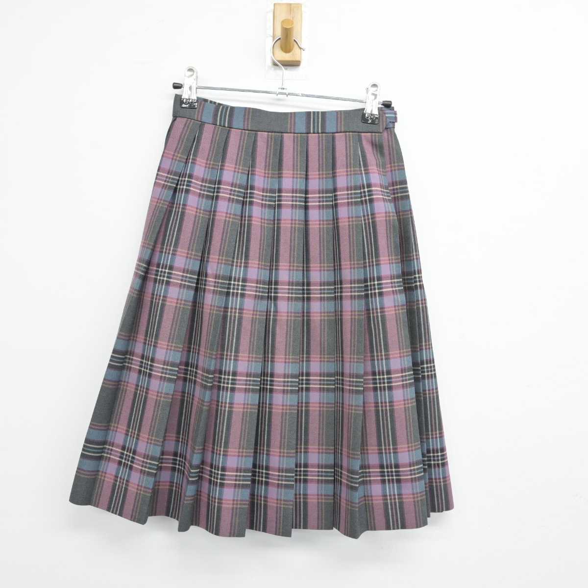 【中古】東京都 共立女子第二高等学校 女子制服 2点（ニット・スカート）sf032793