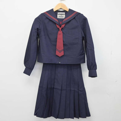 【中古】大阪府 堺市立津久野中学校 女子制服 2点（セーラー服・スカート）sf032800