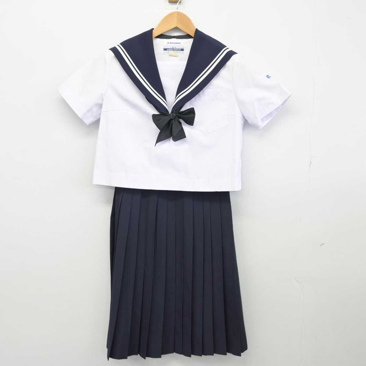 【中古】愛知県 豊田西高等学校 女子制服 3点（セーラー服・スカート）sf032817