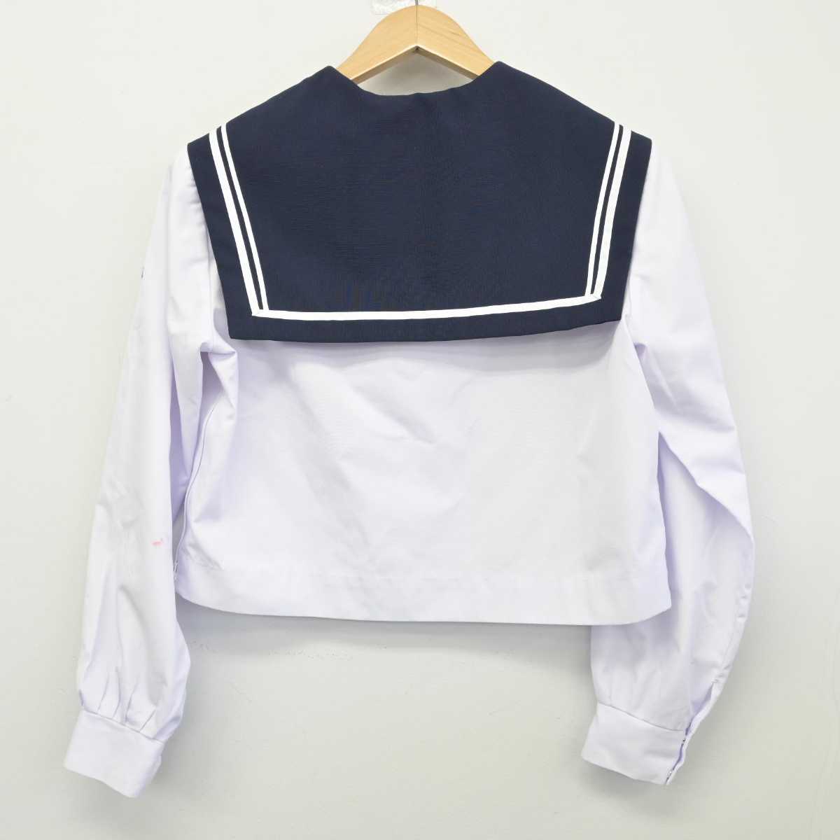 【中古】愛知県 豊田西高等学校 女子制服 2点（セーラー服・スカート）sf032819