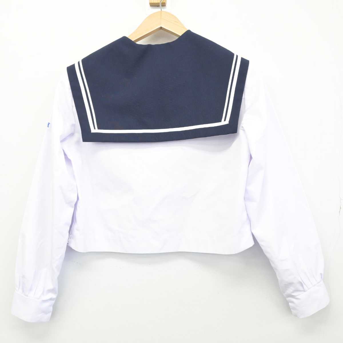 【中古】愛知県 豊田西高等学校 女子制服 2点（セーラー服・スカート）sf032822