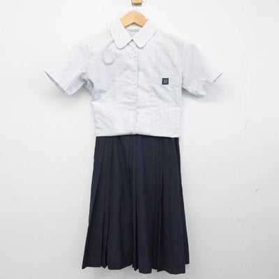 【中古】大分県 大分西高等学校 女子制服 3点（ニットベスト・シャツ・スカート）sf032826