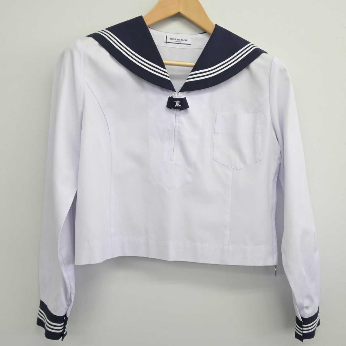 【中古】高知県 高知商業高等学校 女子制服 3点（セーラー服・スカート）sf032840