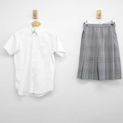 【中古】埼玉県 埼玉栄高等学校 女子制服 2点（シャツ・スカート）sf032860