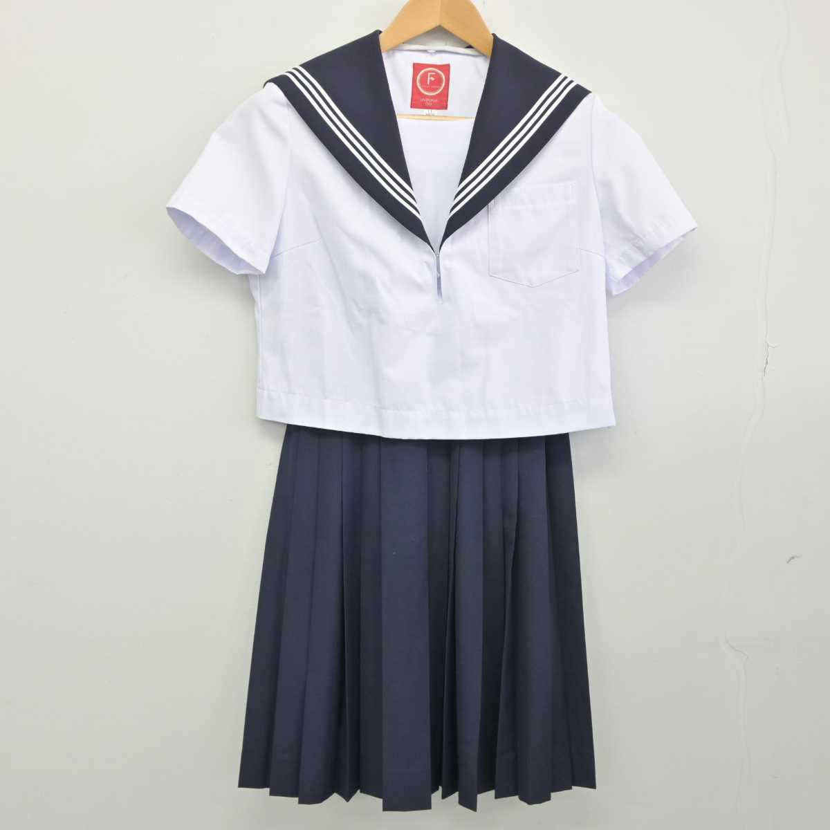 【中古】愛知県 小牧市立応時中学校 女子制服 3点（セーラー服・スカート）sf032866