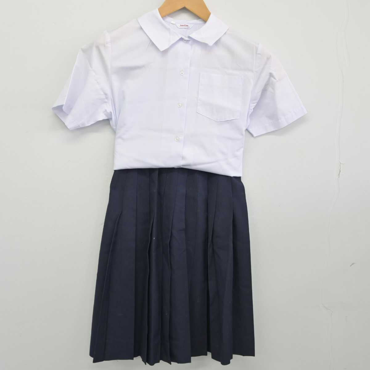 【中古】埼玉県 上尾市立大石中学校 女子制服 2点（シャツ・スカート）sf032868