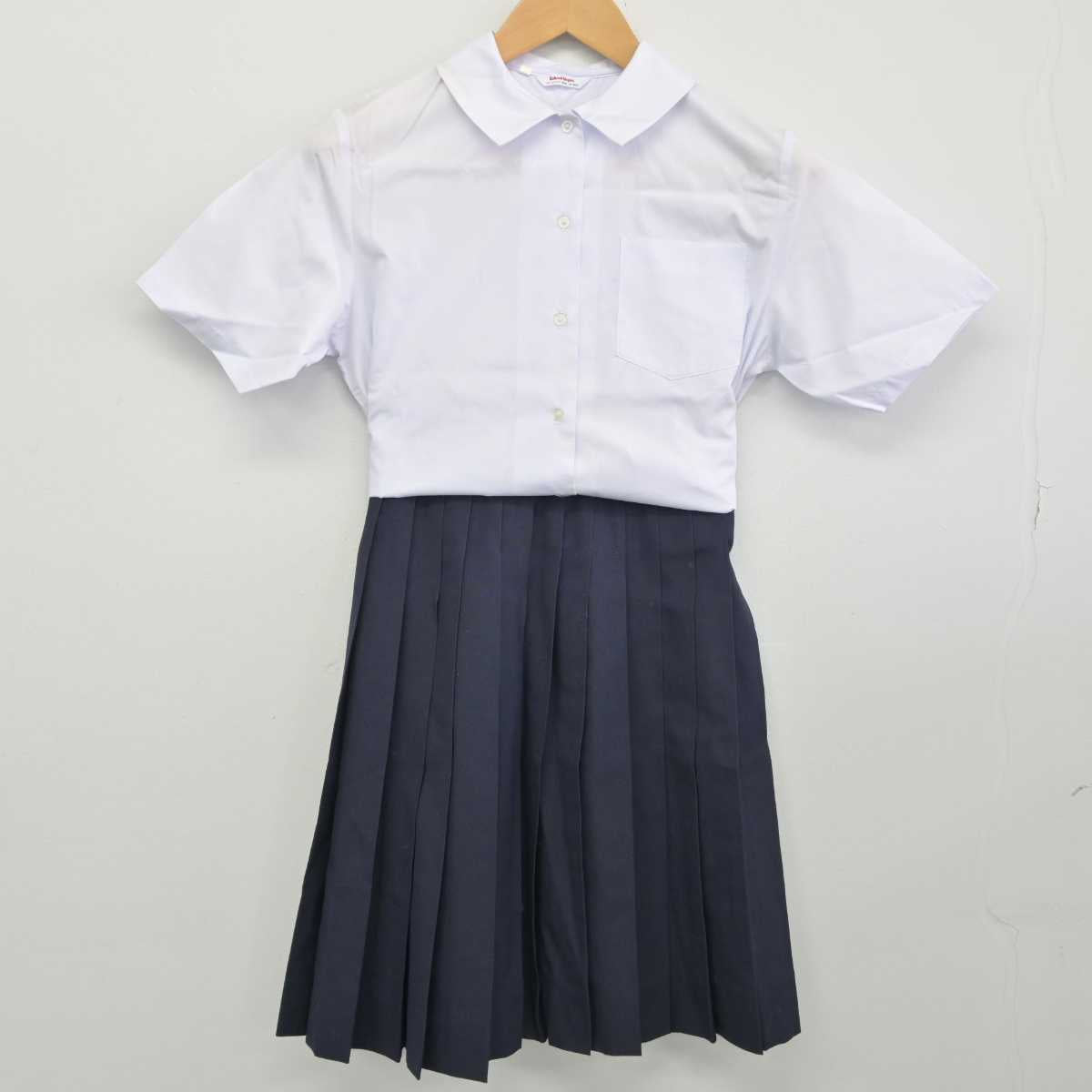 【中古】埼玉県 上尾市立大石中学校 女子制服 2点（シャツ・スカート）sf032869