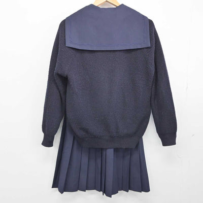 【中古】山口県 山口中央高等学校 女子制服 4点（セーラー服・ニット・スカート）sf032870