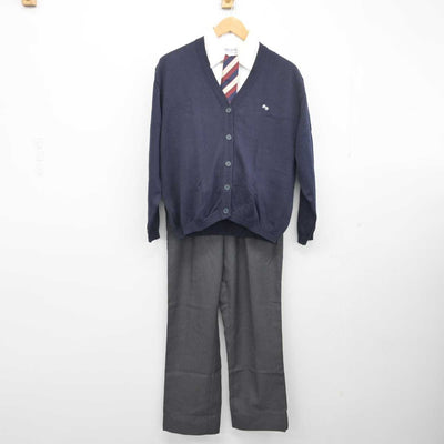 【中古】兵庫県 三田松聖高等学校 男子制服 4点（ニット・シャツ・ズボン）sf032880