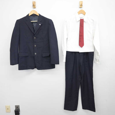 【中古】兵庫県 三田松聖高等学校 男子制服 5点（ブレザー・シャツ・ズボン）sf032881