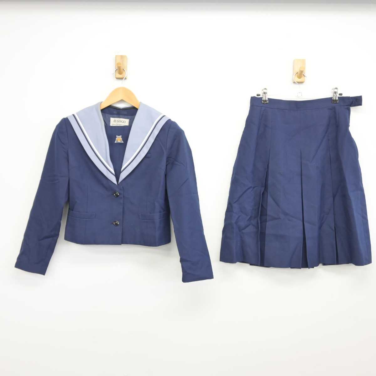 【中古】千葉県 貝塚中学校 女子制服 2点（セーラー服・スカート）sf032891