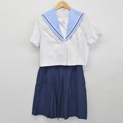 【中古】千葉県 貝塚中学校 女子制服 2点（セーラー服・スカート）sf032897