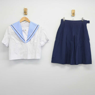 【中古】千葉県 貝塚中学校 女子制服 2点（セーラー服・スカート）sf032897