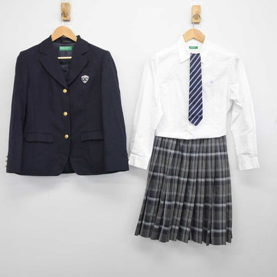 【中古】大阪府 四條畷学園高等学校 女子制服 4点（ブレザー・シャツ・スカート）sf032899