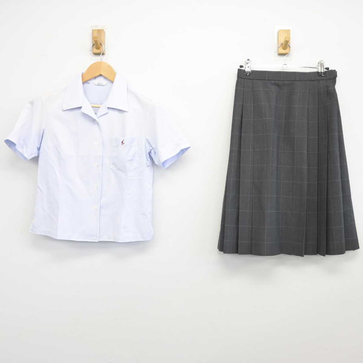 【中古】奈良県 香芝高等学校 女子制服 3点（シャツ・スカート）sf032926