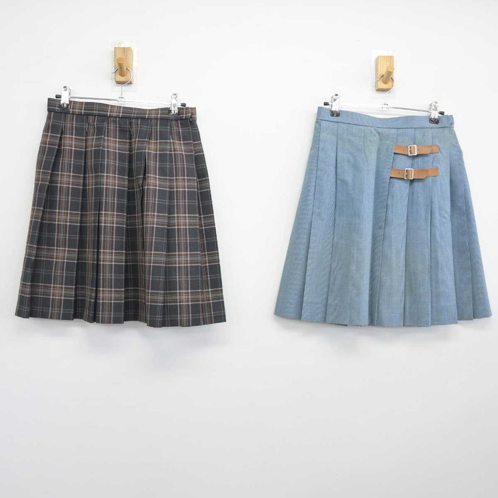 【中古】神奈川県 麻布大学附属高等学校 女子制服 2点（スカート・スカート）sf032936