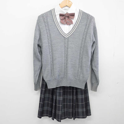 【中古】新潟県 北越高等学校 女子制服 5点（ブレザー・ニット・シャツ・スカート）sf032941