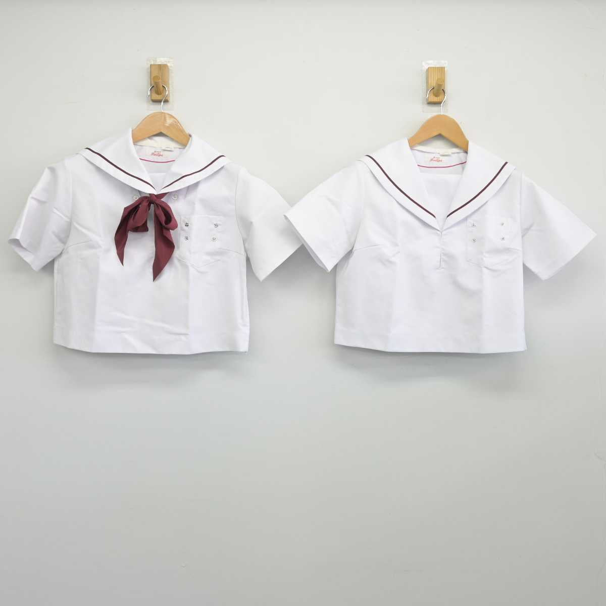 【中古】愛知県 梅坪台中学校 女子制服 3点（セーラー服）sf032946