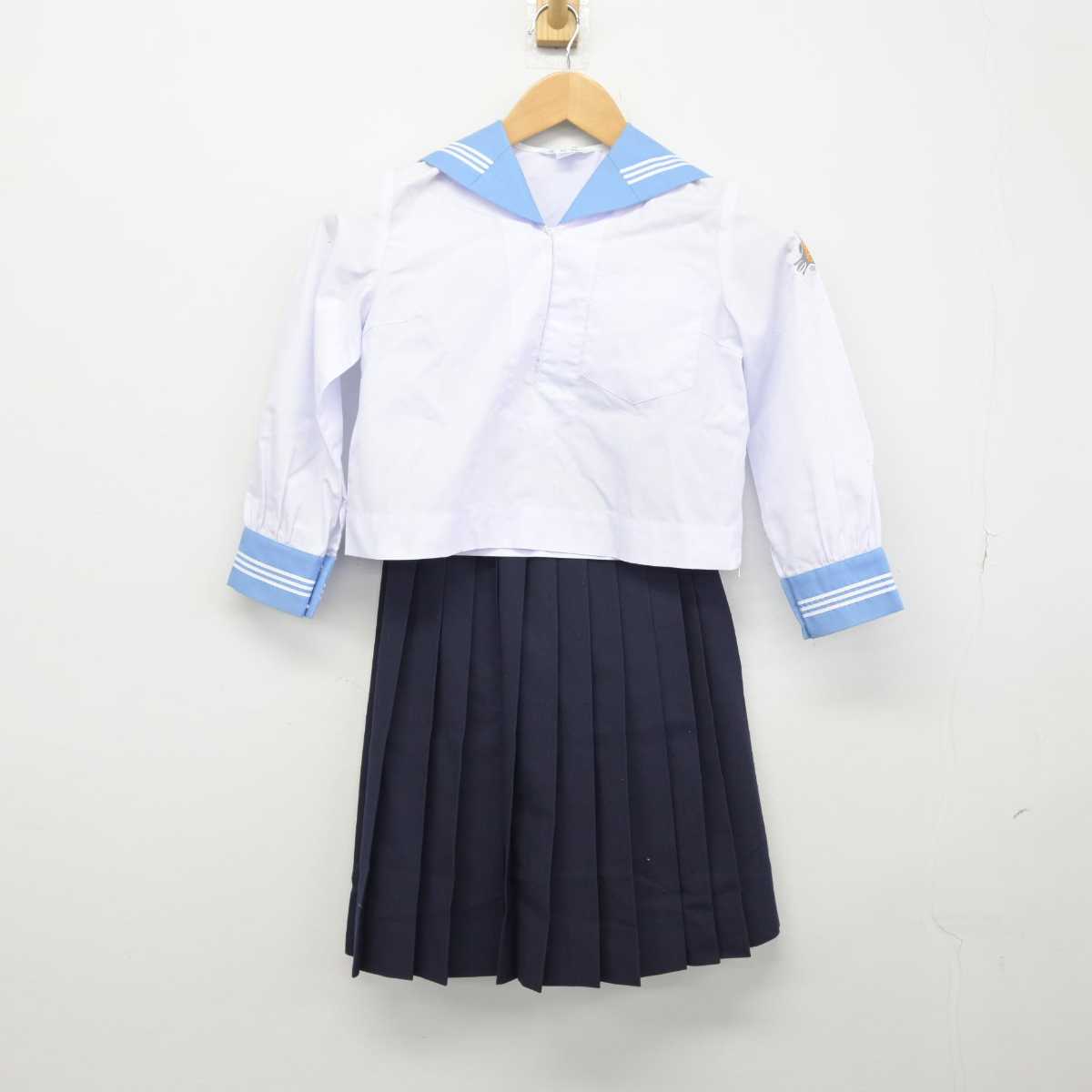 【中古】高知県 高知小学校 女子制服 2点（セーラー服・スカート）sf032959