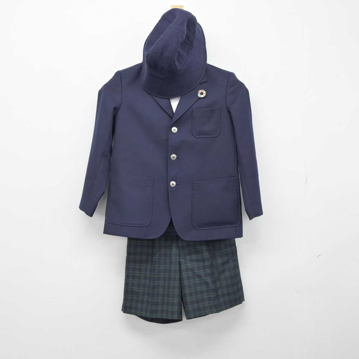 【中古】高知県 リンデンホールスクール小学部 男子制服 5点（ブレザー・シャツ・ズボン）sf032963