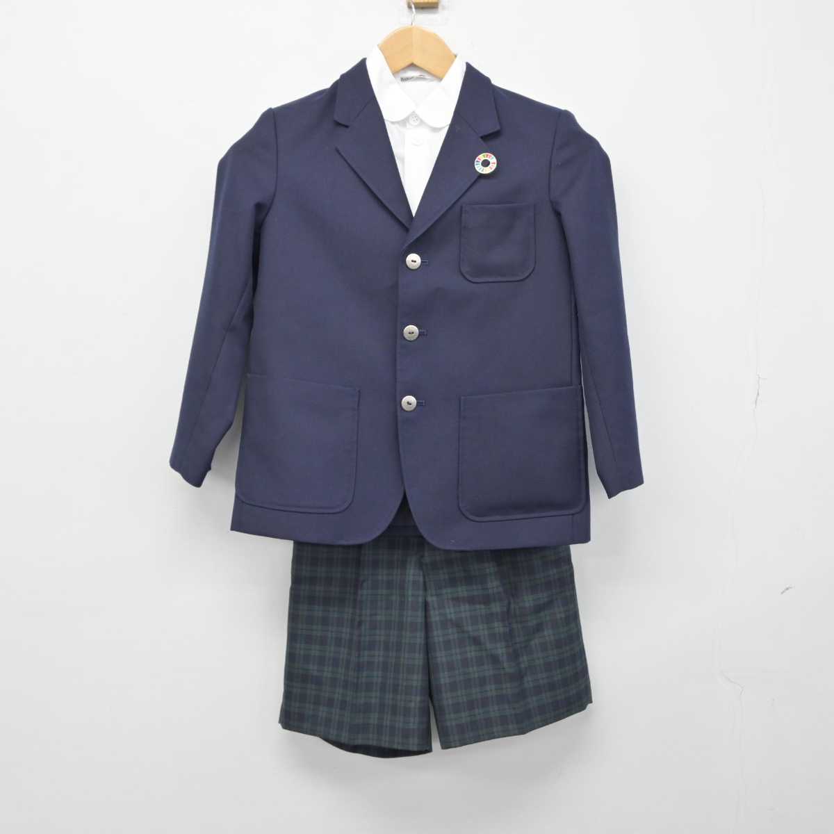 【中古】高知県 リンデンホールスクール小学部 男子制服 5点（ブレザー・シャツ・ズボン）sf032963