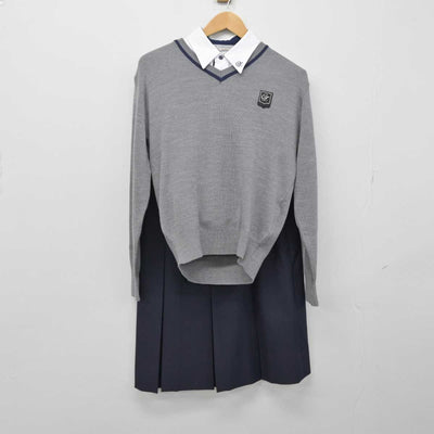 【中古】広島県 広島市立大塚中学校 女子制服 4点（ブレザー・ニット・シャツ・スカート）sf032978