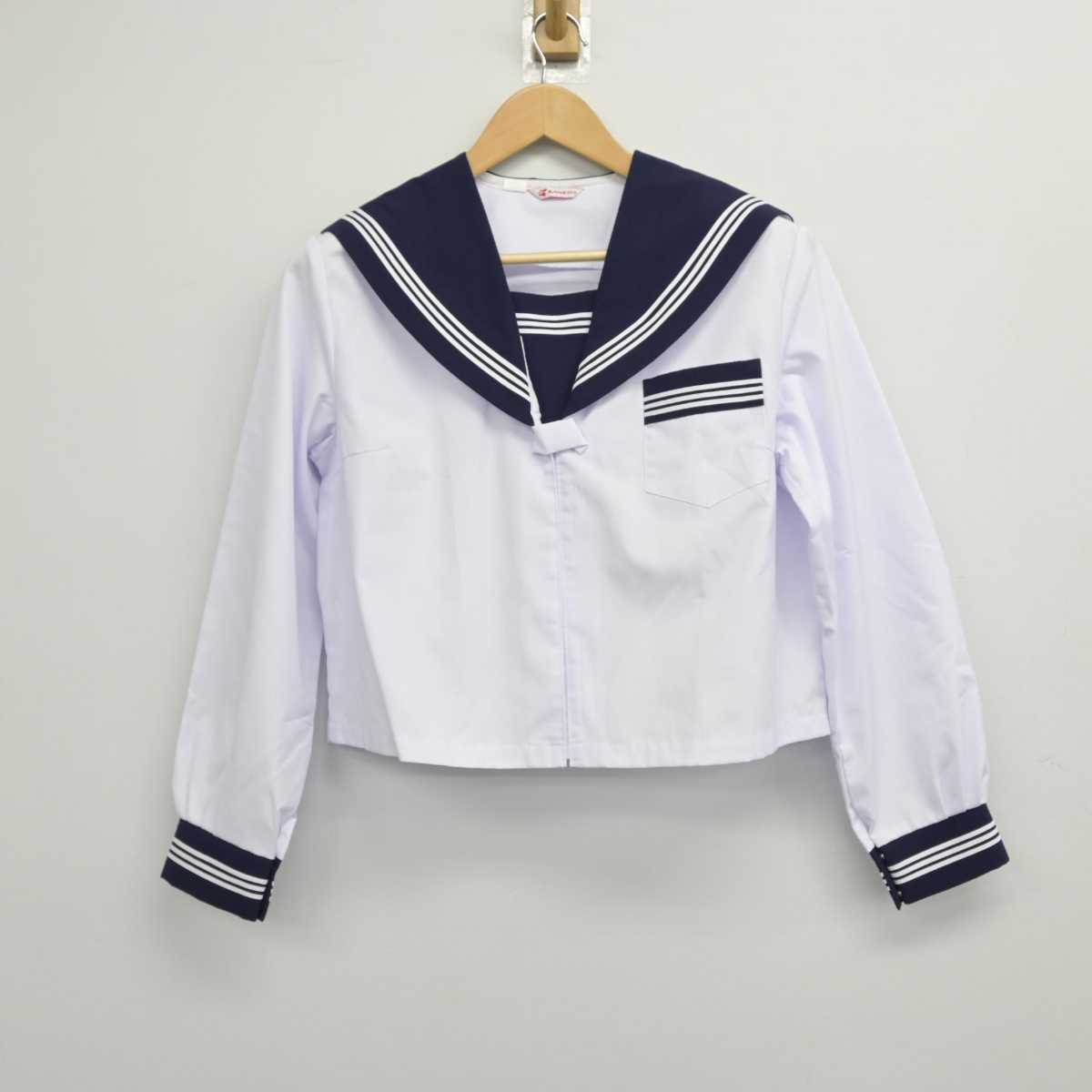 【中古】静岡県 浜松市立三ヶ日中学校 女子制服 2点（セーラー服）sf032980