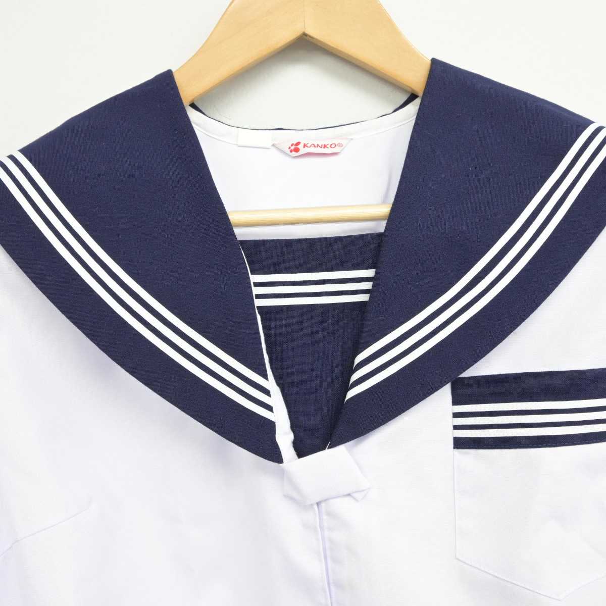 【中古】静岡県 浜松市立三ヶ日中学校 女子制服 2点（セーラー服）sf032980